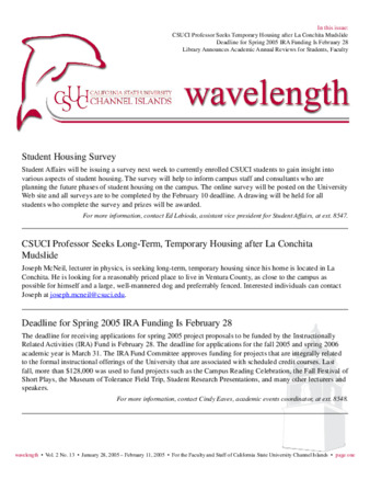 CSUCI Wavelength 2005_01_28-02_11 thumbnail