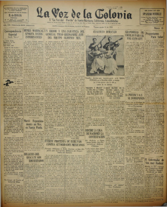 La Voz de La Colonia 12 de agosto de 1932 thumbnail