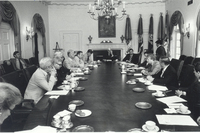 Photo of President Jimmy Carter and Cabinet (Robert Lagomarsino in background) thumbnail