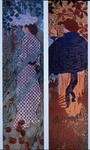 Woman in a Checked Dress, and Woman in a Blue Pelerine (Panels II & III) thumbnail