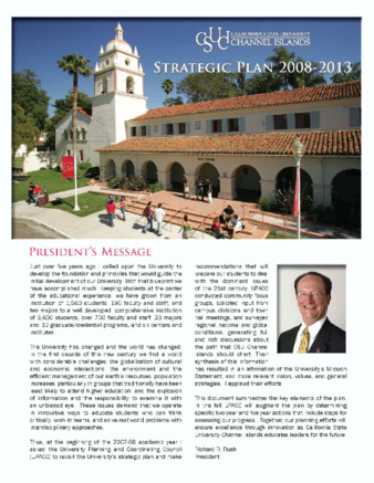 California State University Channel Islands Strategic Plan 2008-2013 thumbnail