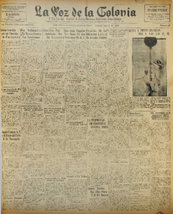 La Voz de La Colonia 4 de noviembre de 1932 thumbnail