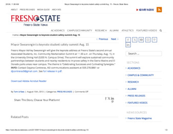 Mayor Swearengin to keynote student safety summit Aug. 15 thumbnail