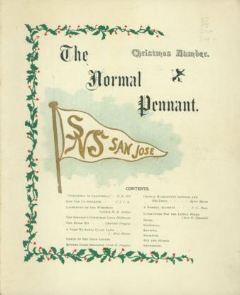 San Jose State Normal School Pennant 1898-12 (December 1898) thumbnail