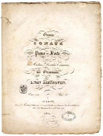 Grande sonate pour le piano-forte, dédiée à Madame Dorothée Ertmann, née Graumann, par L. van Beethoven. Oeuv: 101 .. thumbnail