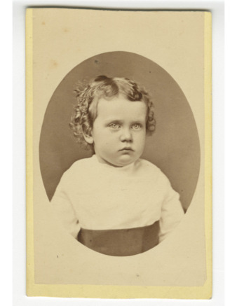 Portrait photograph of an unidentified child, possibly male (location unknown) thumbnail