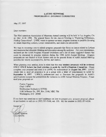 Letter to Members of the Latino Network Professional Interest Committee thumbnail