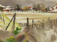 Winter Farm And Fence thumbnail