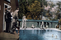 Penny Postcard of the Sulfur Mountain Hot Springs, Ventura County, CA thumbnail