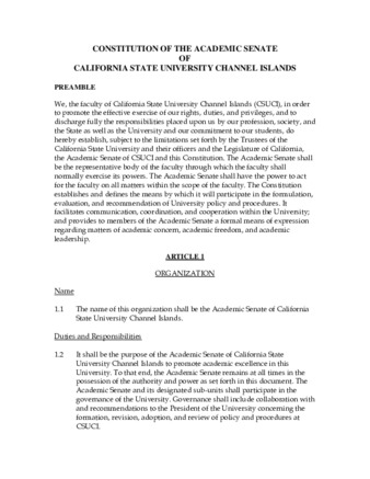 Academic Senate Constitution thumbnail