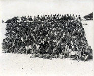 Large group portrait of teenage girls at Asilomar for a Y-Teens Conference thumbnail
