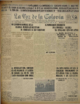 La Voz de la Colonia 23 De Junio 1927 thumbnail