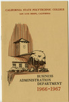 Business Administration department [promotional catalog], 1966-1967 thumbnail