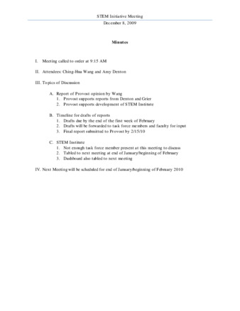2009_12_08 STEM Initiative Meeting Minutes thumbnail