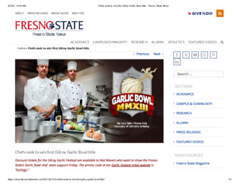 Chefs seek to win first Gilroy Garlic Bowl title thumbnail
