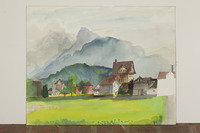 Brunen With Green Fields And Alps thumbnail