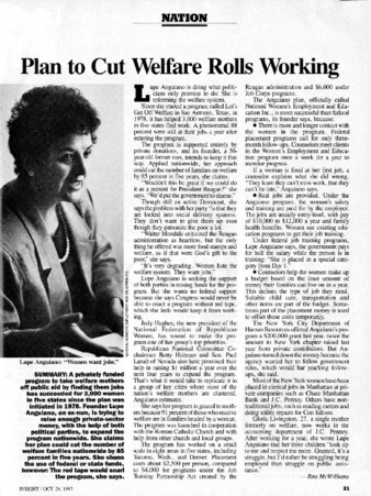 Plan to cut welfare rolls working thumbnail