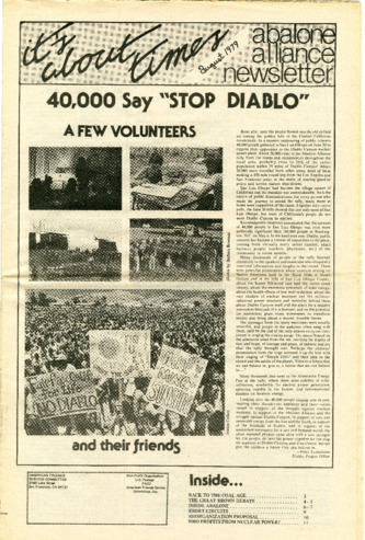 It's About Times: Abalone Alliance Newsletter, August 1979 thumbnail