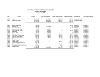 2007 December Construction report – summary thumbnail