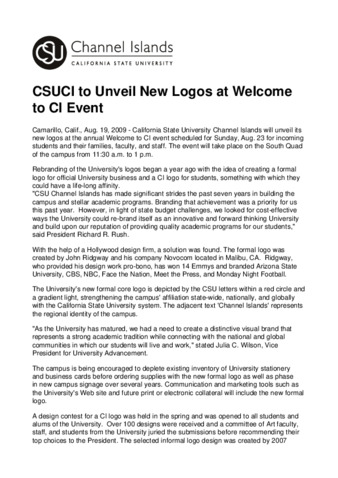CSUCI to Unveil New Logos at Welcome to CI Event thumbnail