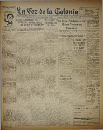 La Voz de La Colonia 11 de julio de 1929 thumbnail