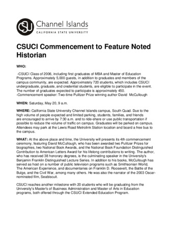 CSUCI Commencement to Feature Noted Historian thumbnail