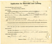 Application for construction of a sidewalk gasoline pump for Charles H. Kamm thumbnail