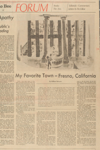 My Favorite Town- Fresno, California: Bee Reprint thumbnail