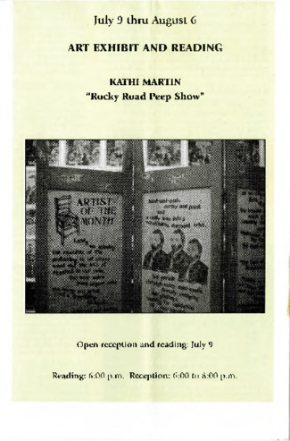 Art Exhibit and Reading "Rocky Road Peep Show" thumbnail