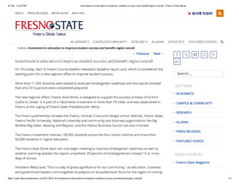 Investment in education to improve student success and benefit region overall thumbnail