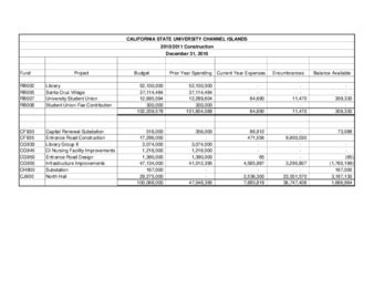 2010 December Construction report – summary thumbnail