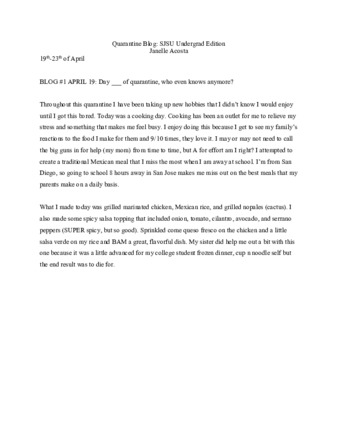 Janelle Acosta Shelter-in-Place Blogs thumbnail