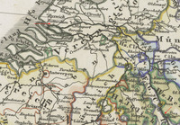 Enlargement from a map of Germany from 1743 thumbnail
