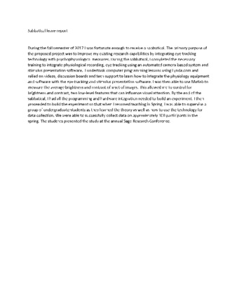 De Oca Sabbatical Report Fall 2017 thumbnail