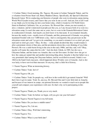 Naomi Tagawa interview thumbnail