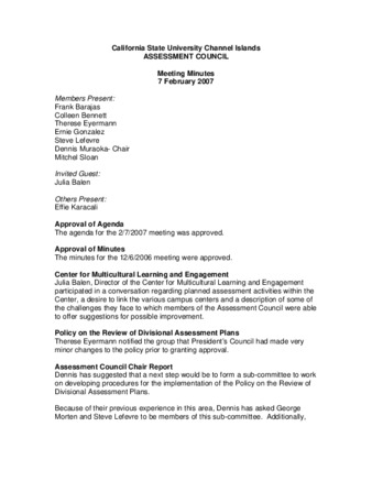 2007_02_07 Assessment Council Minutes thumbnail