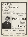 Reverend Troy Perry, speaking on gay liberation thumbnail