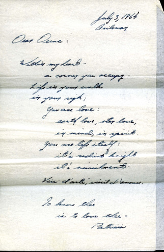 Diary entry by Patricia Whiting, July 03, 1964 thumbnail