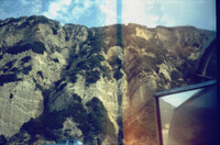 Erosion of cliffs just to the side of Highway 101, north of Ventura thumbnail