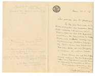 Autograph letter signed from Friedrich Knickenberg to Hans Gerstinger thumbnail