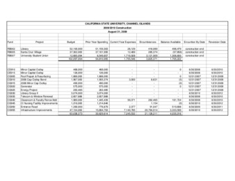 2009 August Construction report – summary thumbnail