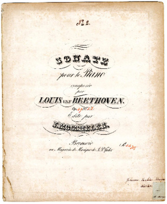Sonate pour le piano : op. [49] no. [1.2.] composée par Louis van Beethoven ; edites par J. Moscheles thumbnail