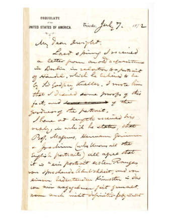 Autograph letter signed from A. W. Thayer to J. S. Dwight thumbnail
