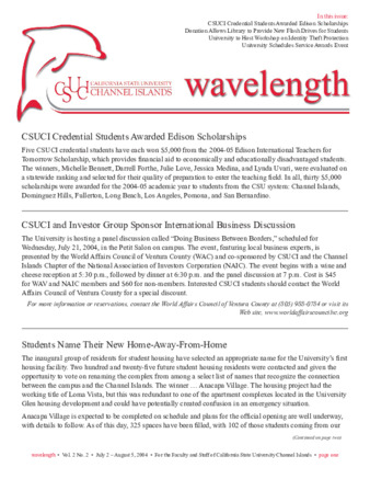 CSUCI Wavelength 2004_07_02-08_05 thumbnail