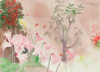 Pink Flowers and Tree thumbnail