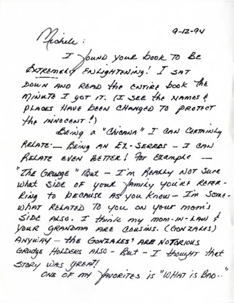 Letter from Michele's Tía Margaret thumbnail