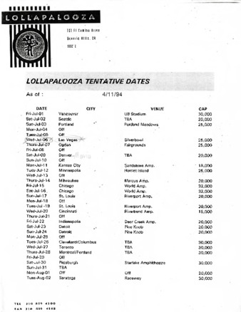 Lollapalooza Tentative Dates thumbnail