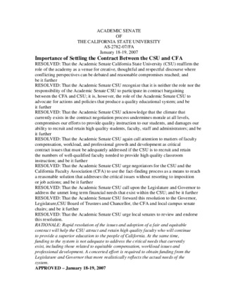 SR 06-04B Importance of Settling the Contract Between the CSU and CFA thumbnail