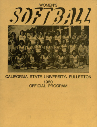 1980 Women's Softball Official Program thumbnail
