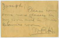 Note from William Randolph Hearst to Joseph Jelinek thumbnail